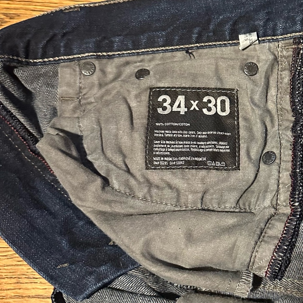 Express jeans 34x30 dark blue. Rocco claim do straight leg.